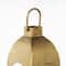 18" Gold Metal Arched Candle Lantern with Top Handle